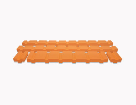 Přídavná vrstva nivelačního systému S4D - oranžová - 3 cm